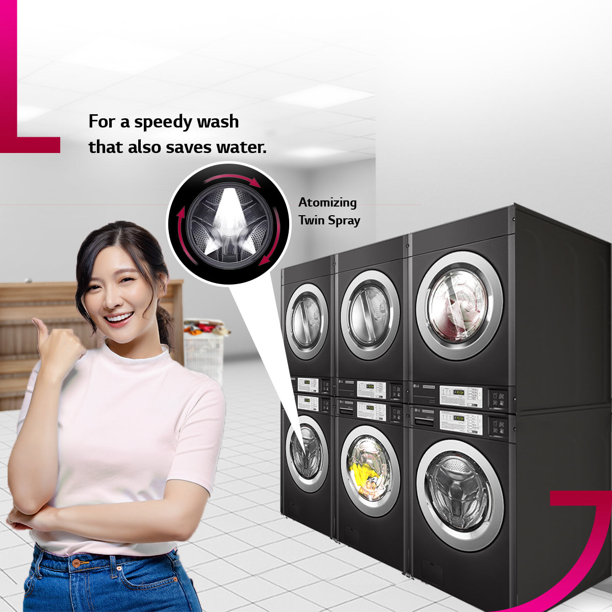 LG LAUNDRY MACHINES SET (WASHER&DRYER)