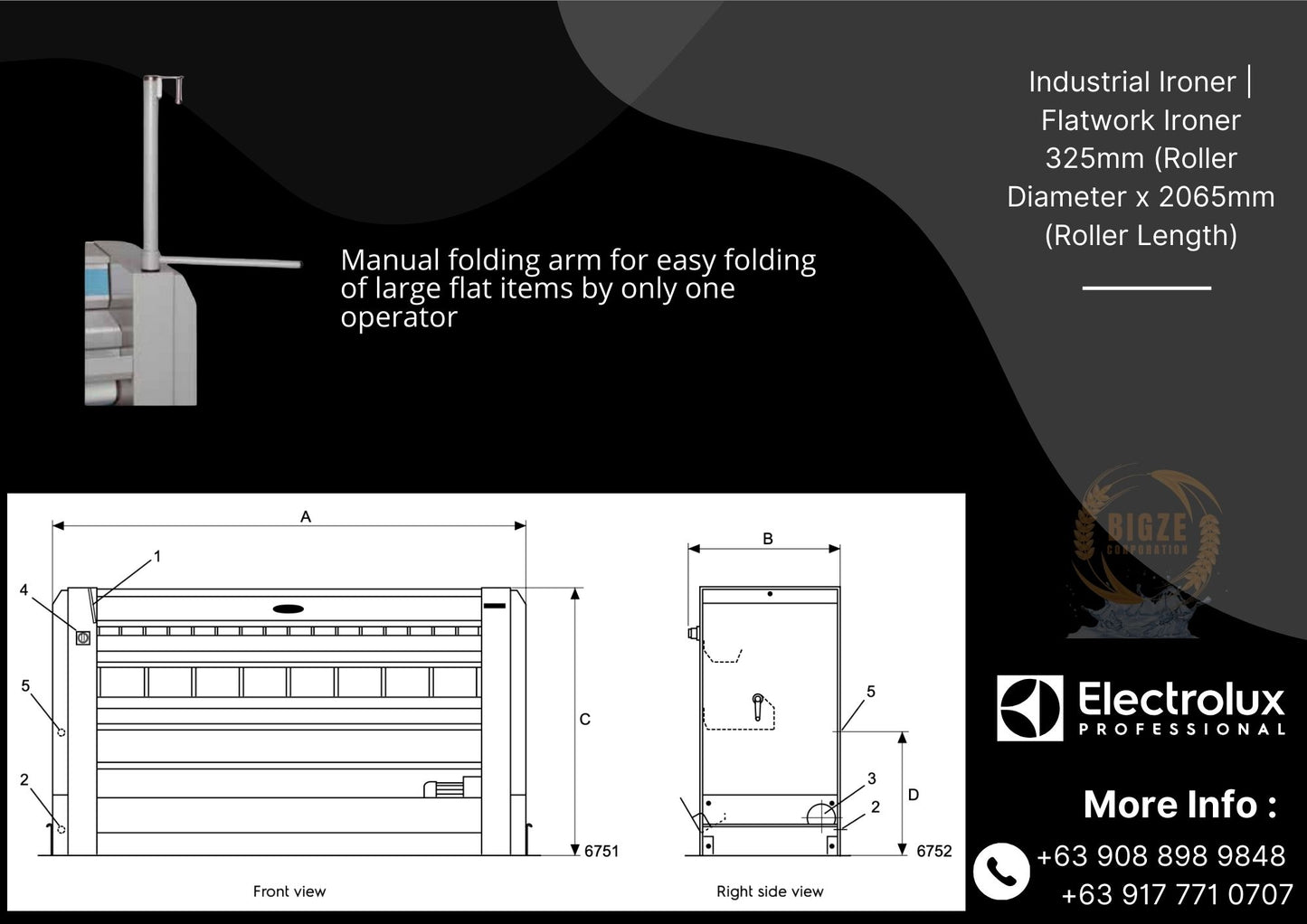 INDUSTRIAL IRONER 325mm