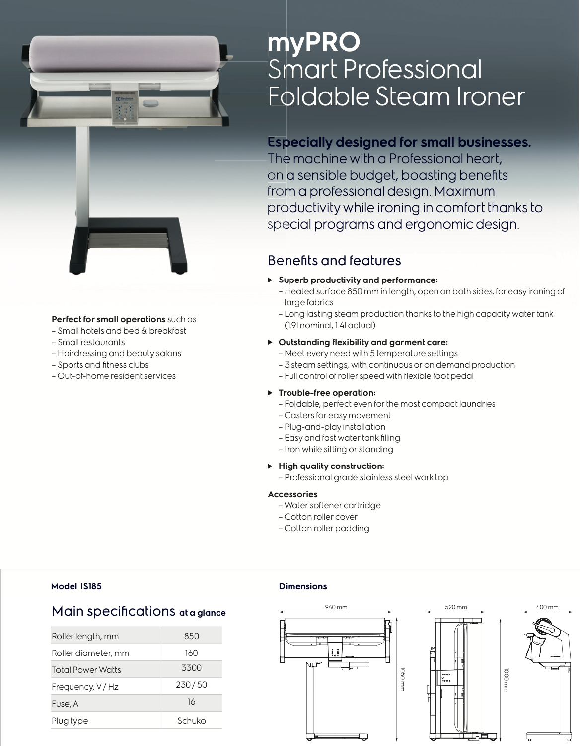 MyPro Foldable Steam Ironer